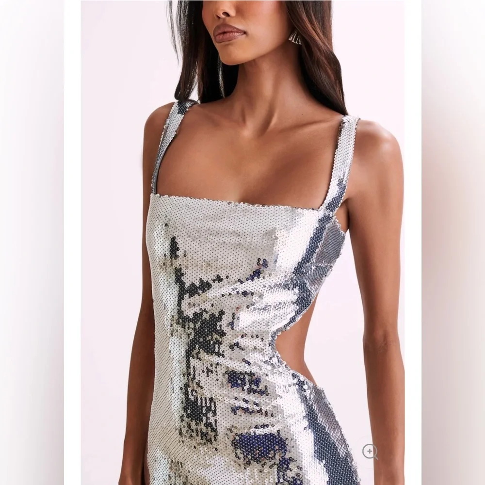 Victoria Open Back Sequin Maxi Dress - Picture 3 of 7